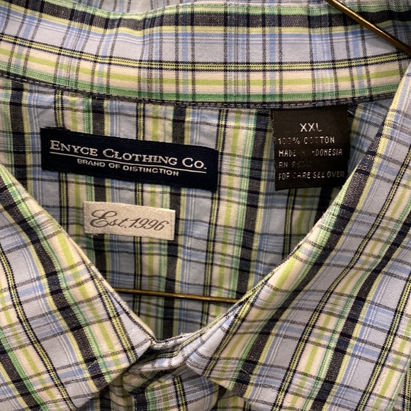 Enyce Clothing blue multi plaid button down - Picture 2 of 4
